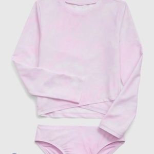 Light Iris Girls Rashguard swim two-piece bathing suit set